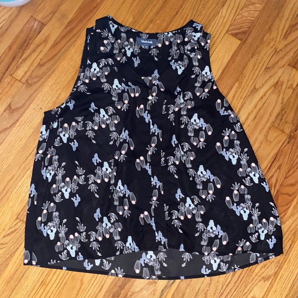 ModCloth Cactus Print Unrivaled Enjoyment Black 2XL Top ModCloth Plus Quirky - Picture 3 of 5